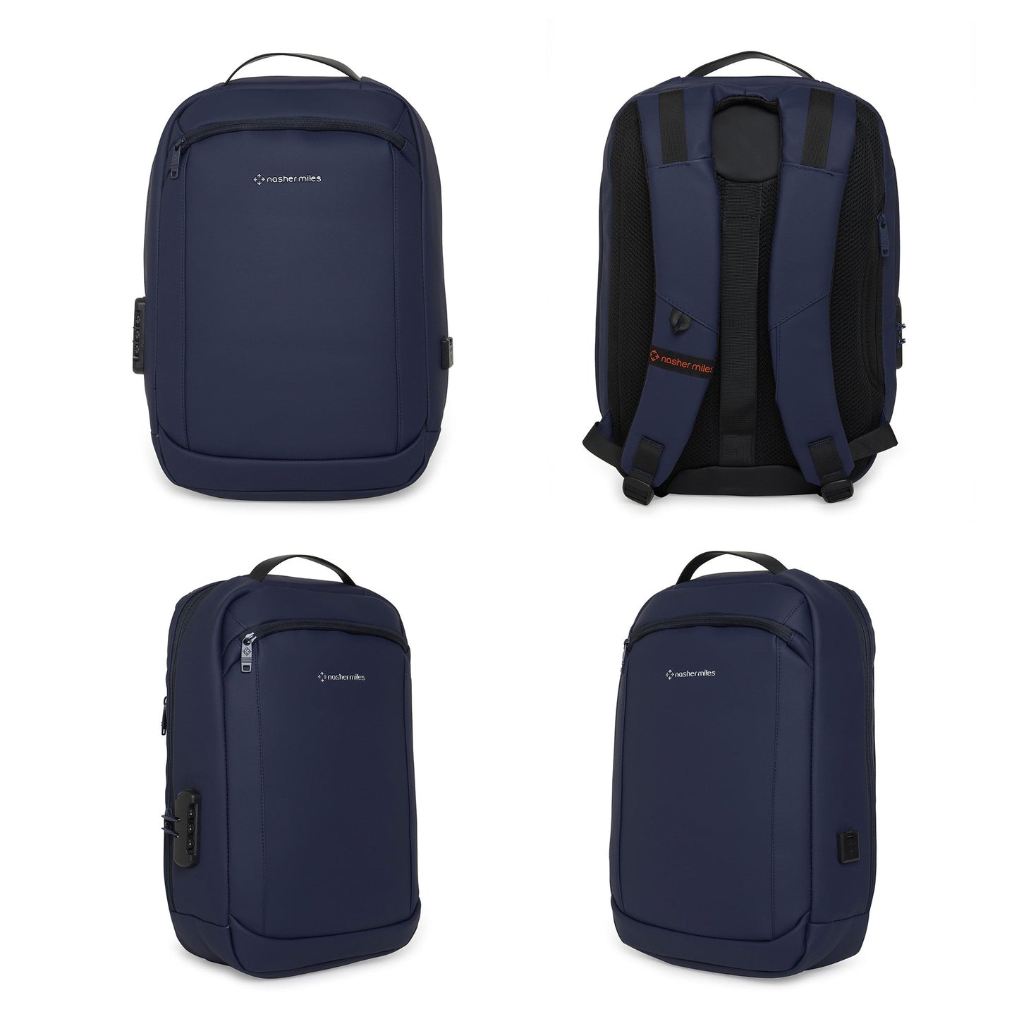 Nasher Miles Queens Passenger Workpack 22 Liters Water Resistant, Padded, Premium Reversed Polyester Laptop Backpack | Number Lock with USB charging| Unisex | Ideal For Office