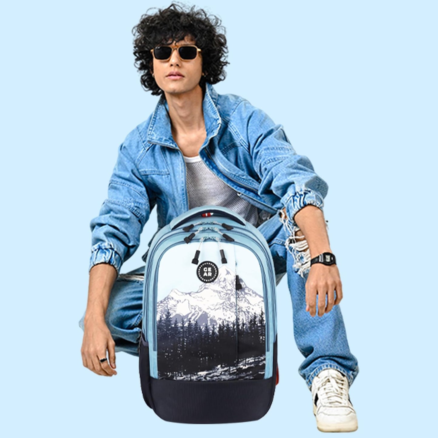 Gear Alpine 39L Large Water Resistant School Bag || Stylish, Lightweight & Spacious for Everyday Use