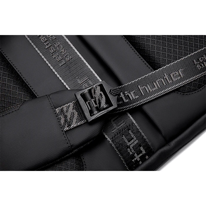 ah arctic hunter Slim Backpack For Men 18L Semi-Hard 15.6" Laptop Bag Anti-Theft Backpack With Lock With Inner Bottle Pocket Water-Resistant Gaming Backpack For Business College Daily Use, Black