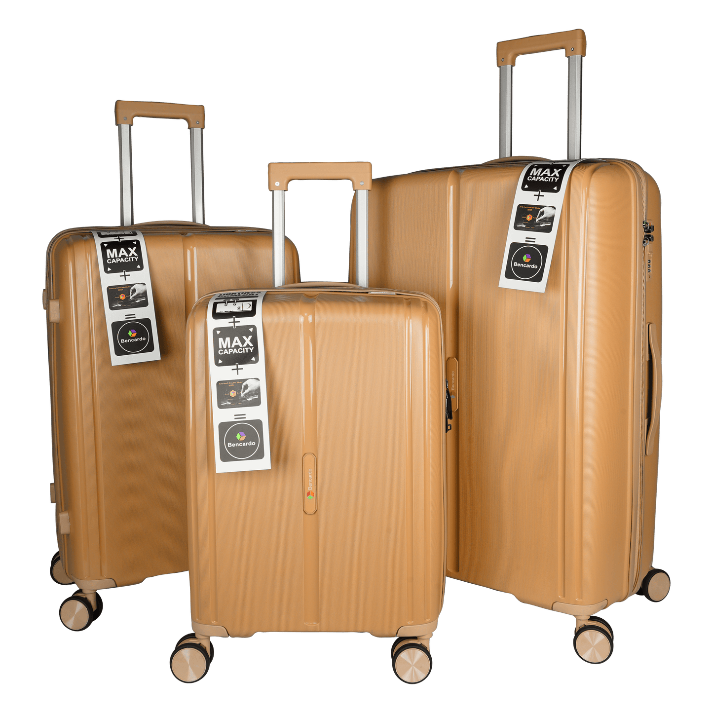 Bencardo Lilyy 3-Piece Hard Luggage Set | 20" 24" 28" | Durable & Stylish Travel Bags