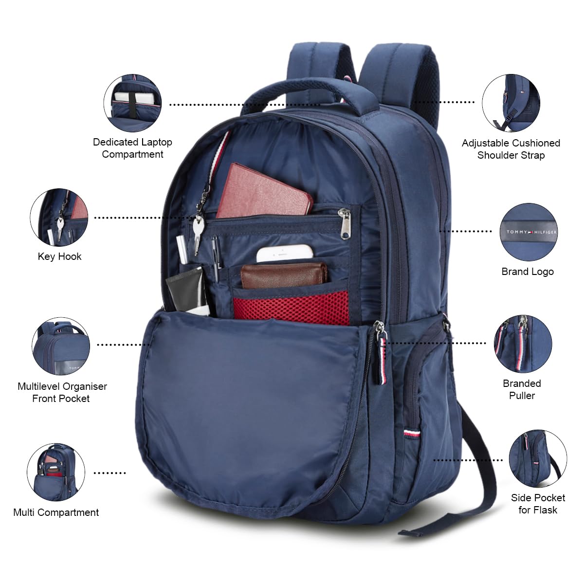 Tommy Hilfiger Joshua 21 Ltrs Black Laptop Backpack
