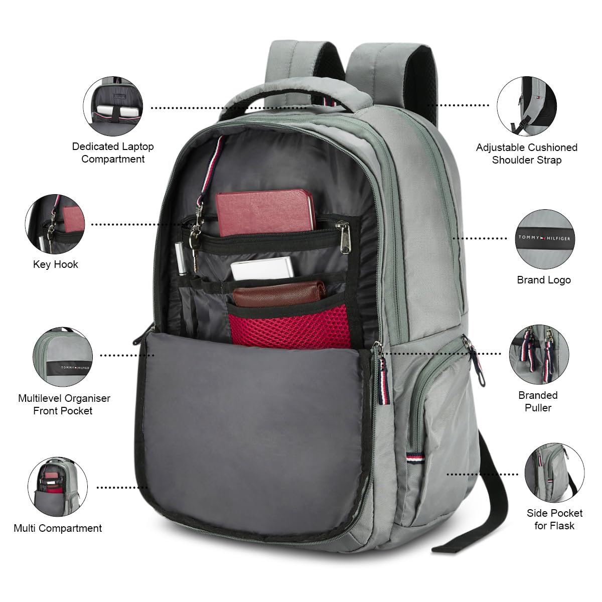 Tommy Hilfiger Joshua 21 Ltrs Black Laptop Backpack