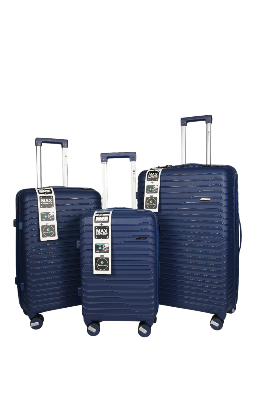 Bencardo Waves Hard-Shell 3Pc Travel Luggage Set | Durable, Stylish & Secure