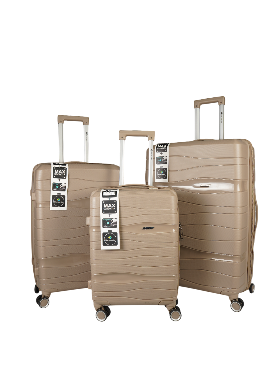 Bencardo SWISS 3Pc Hard-Shell Travel Luggage Set | Anti-Theft Zipper | Combination Lock