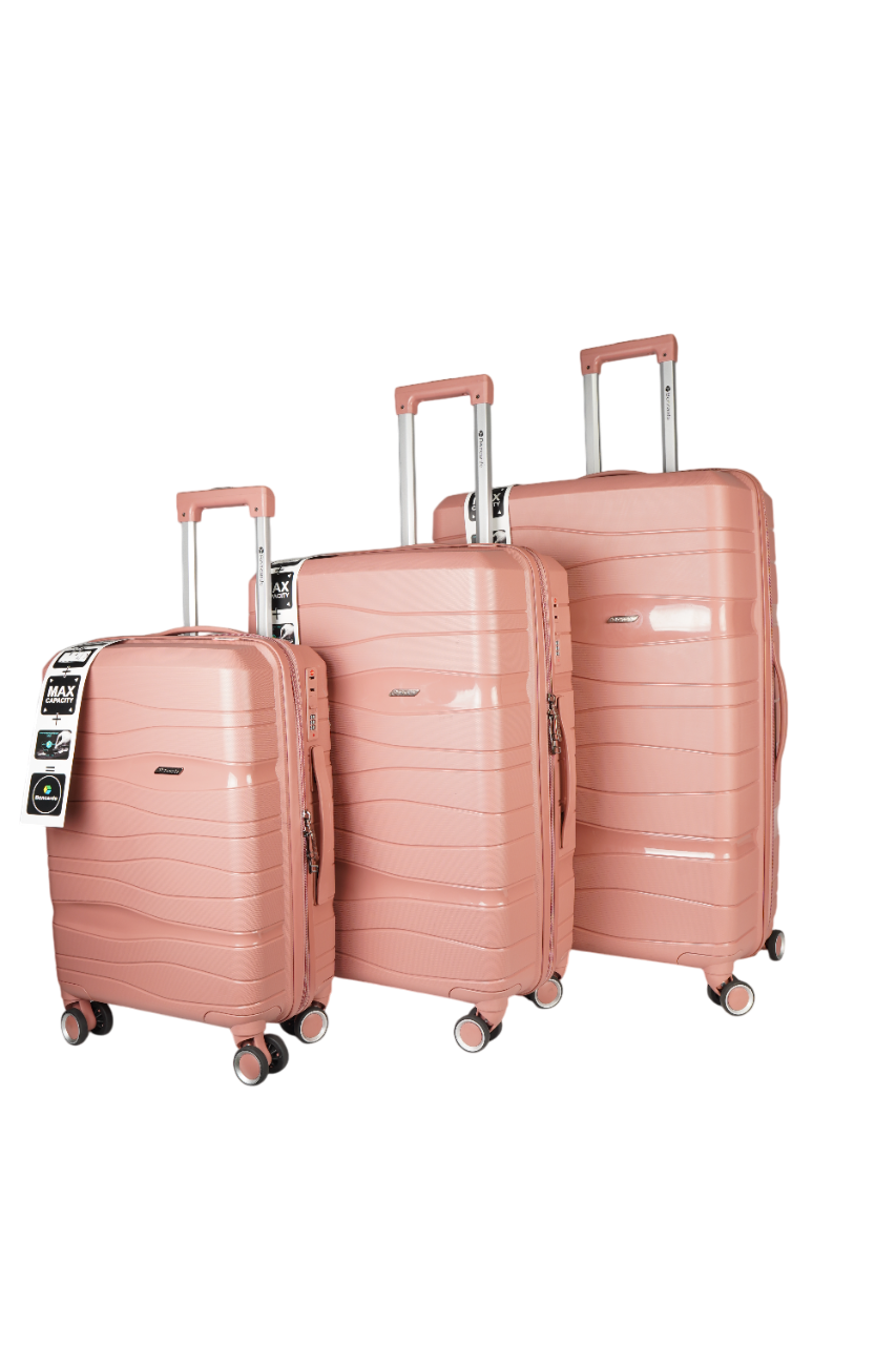 Bencardo SWISS 3Pc Hard-Shell Travel Luggage Set | Anti-Theft Zipper | Combination Lock