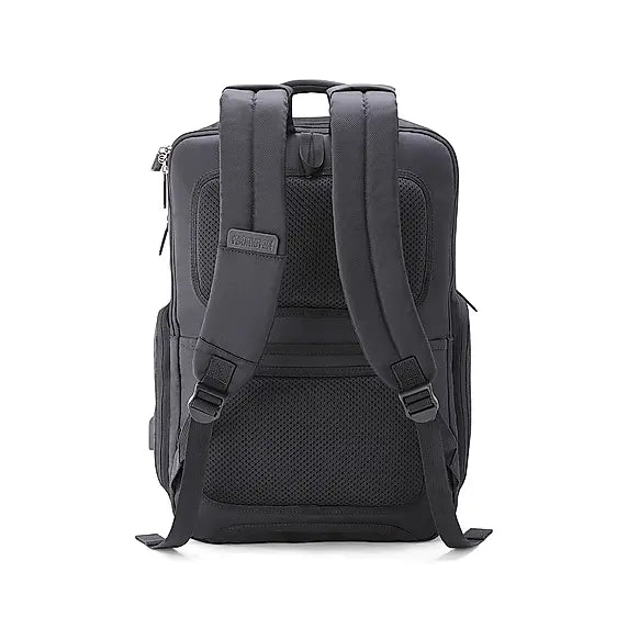 American Tourister Rubio Polyester Zip Closure Laptop Backpack (BLACK, FREE SIZE)