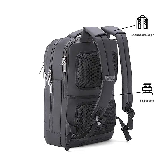 American Tourister Rubio Polyester Zip Closure Laptop Backpack (BLACK, FREE SIZE)