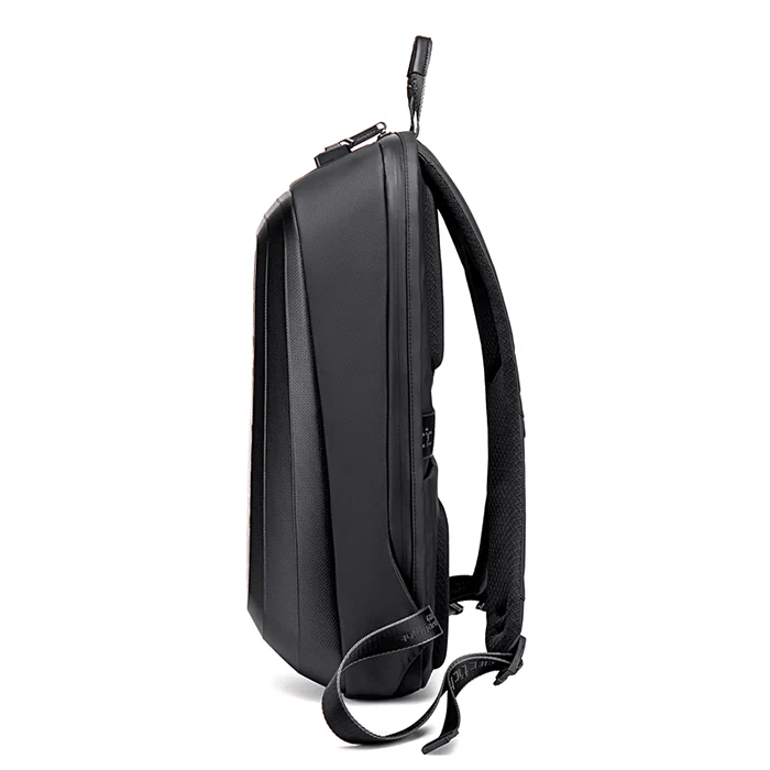 ah arctic hunter Slim Backpack For Men 18L Semi-Hard 15.6" Laptop Bag Anti-Theft Backpack With Lock With Inner Bottle Pocket Water-Resistant Gaming Backpack For Business College Daily Use, Black