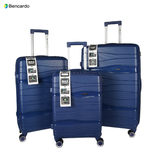 Bencardo SWISS 3Pc Hard-Shell Travel Luggage Set | Anti-Theft Zipper | Combination Lock