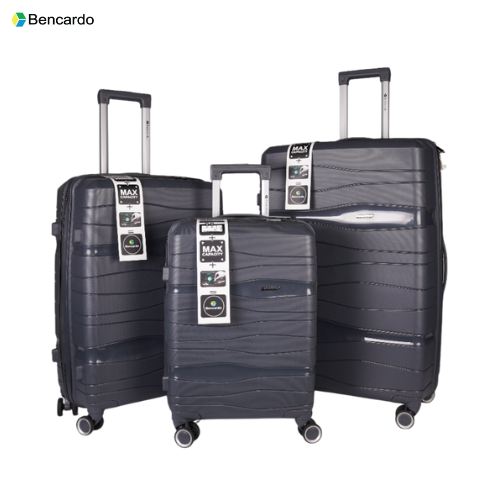 Bencardo SWISS 3Pc Hard-Shell Travel Luggage Set | Anti-Theft Zipper | Combination Lock