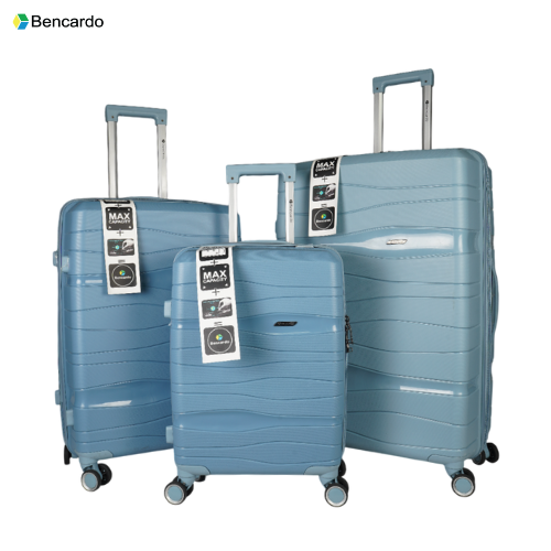 Bencardo SWISS 3Pc Hard-Shell Travel Luggage Set | Anti-Theft Zipper | Combination Lock
