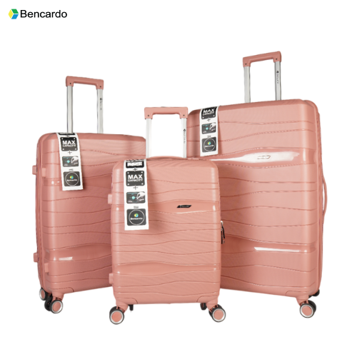 Bencardo SWISS 3Pc Hard-Shell Travel Luggage Set | Anti-Theft Zipper | Combination Lock