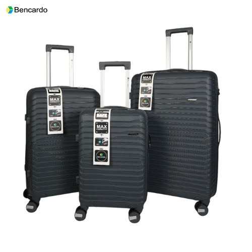 Bencardo Waves Hard-Shell 3Pc Travel Luggage Set | Durable, Stylish & Secure