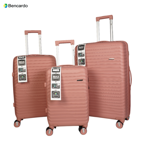 Bencardo Waves Hard-Shell 3Pc Travel Luggage Set | Durable, Stylish & Secure