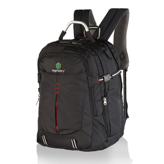 BAG FACTORY Casual Water Resistant Backpack with USB Charging Port 38 Ltrs