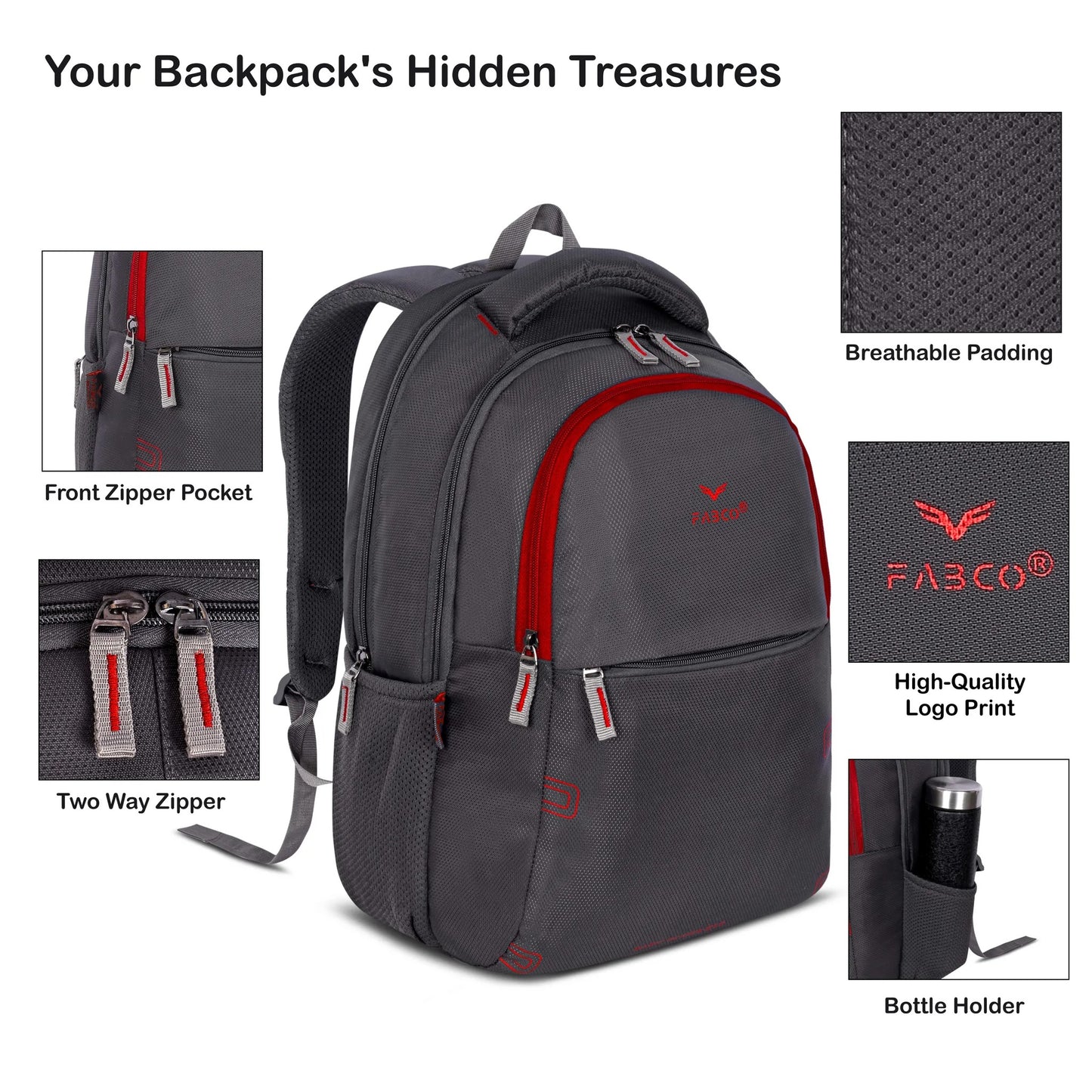 Fabco Laptop Lightweight Backpack For Office & College