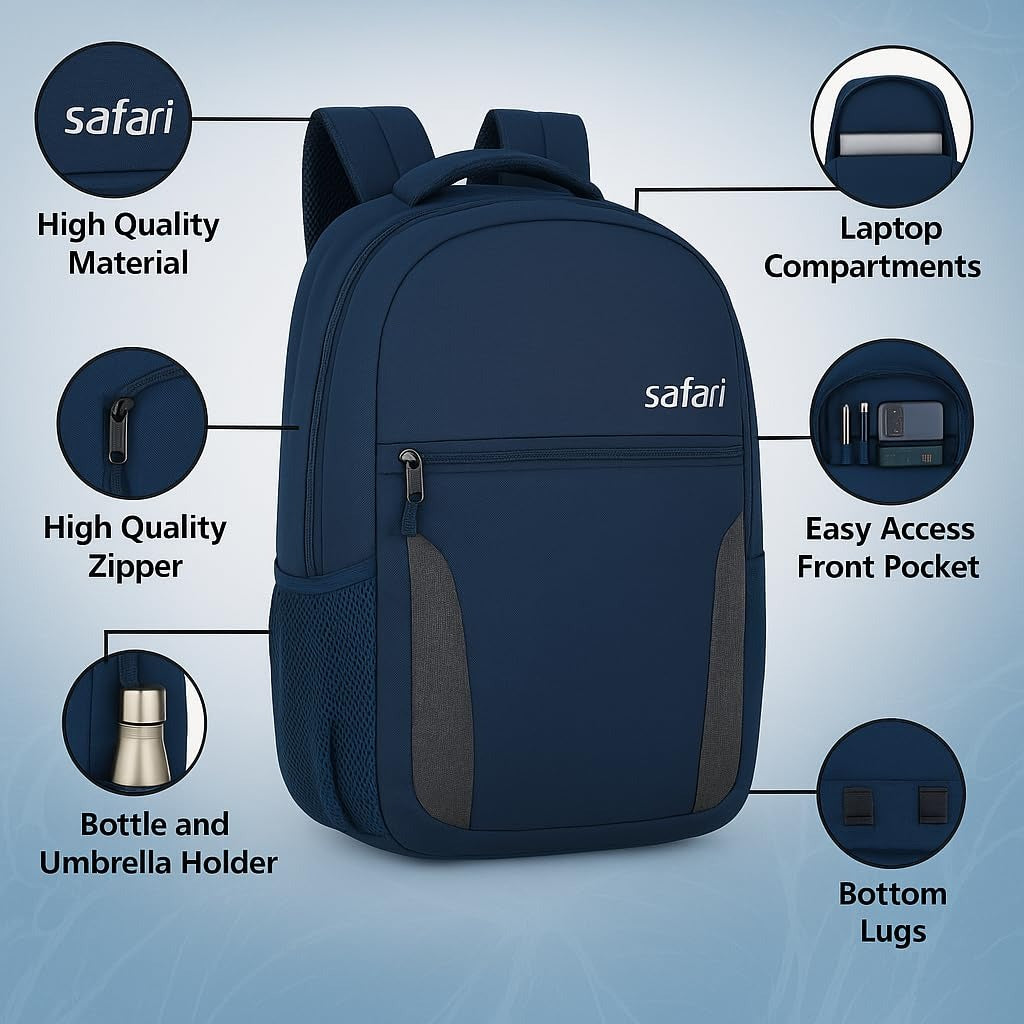Safari Tritan 36 Litre spacious/large laptop backpack,college bag, travel bag for men and women,