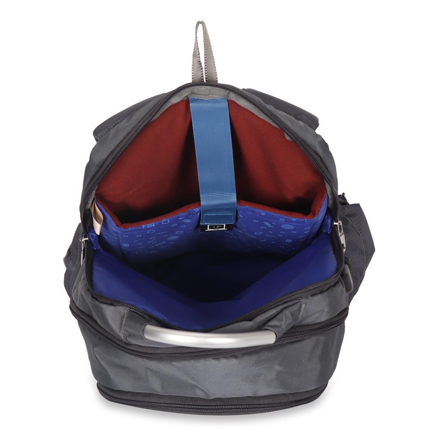 FABCO S-194-Backpack Bag 3 Compartment 3 Pockets Aluinium Handle Trolley Handle Strap With Velvet Cover Laptop Compartment