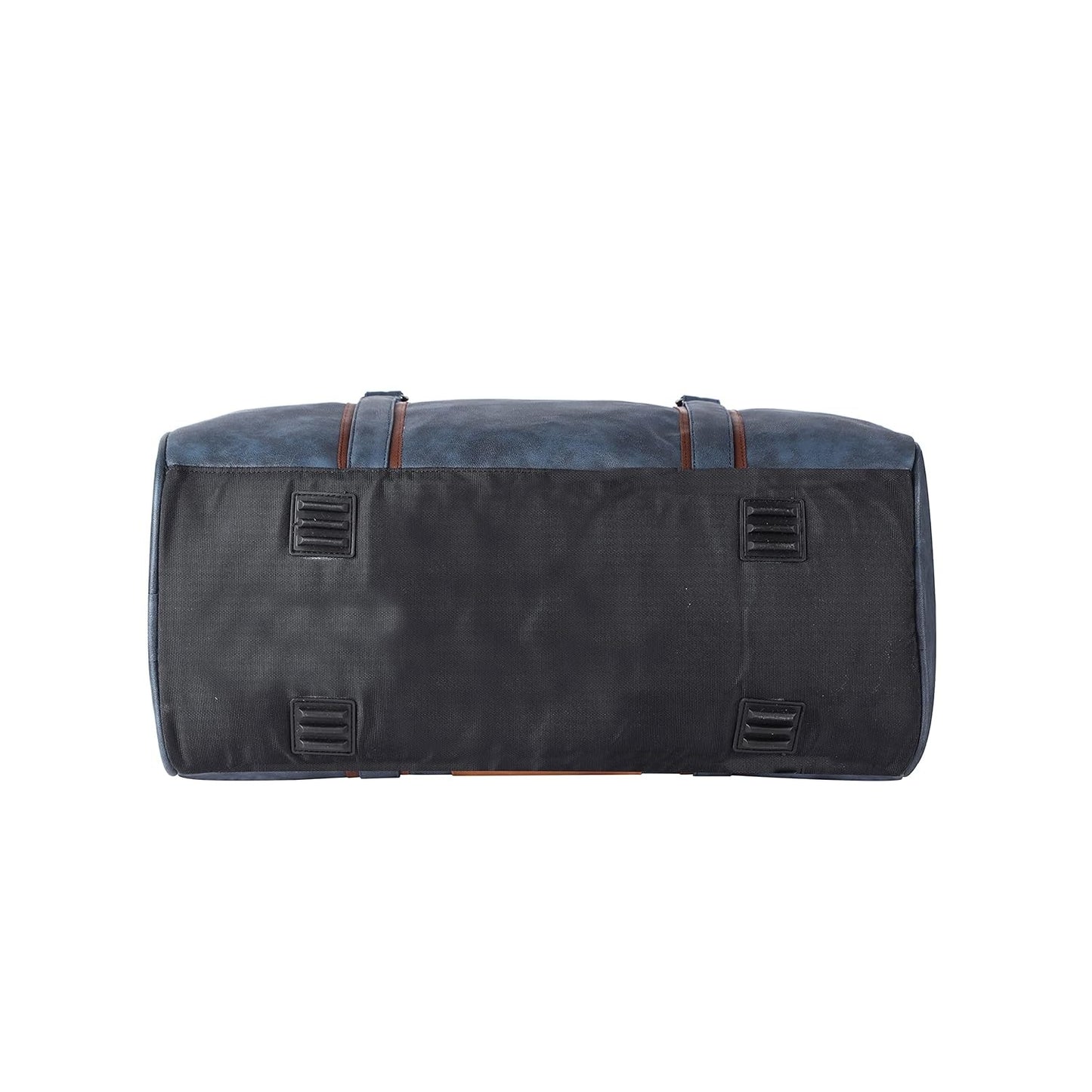 Gear Vintage Faux Leather 26L Water Resistant Travel Duffle Bag/Gym Bag for Men/Women (Navy), W-23 CM, Blue