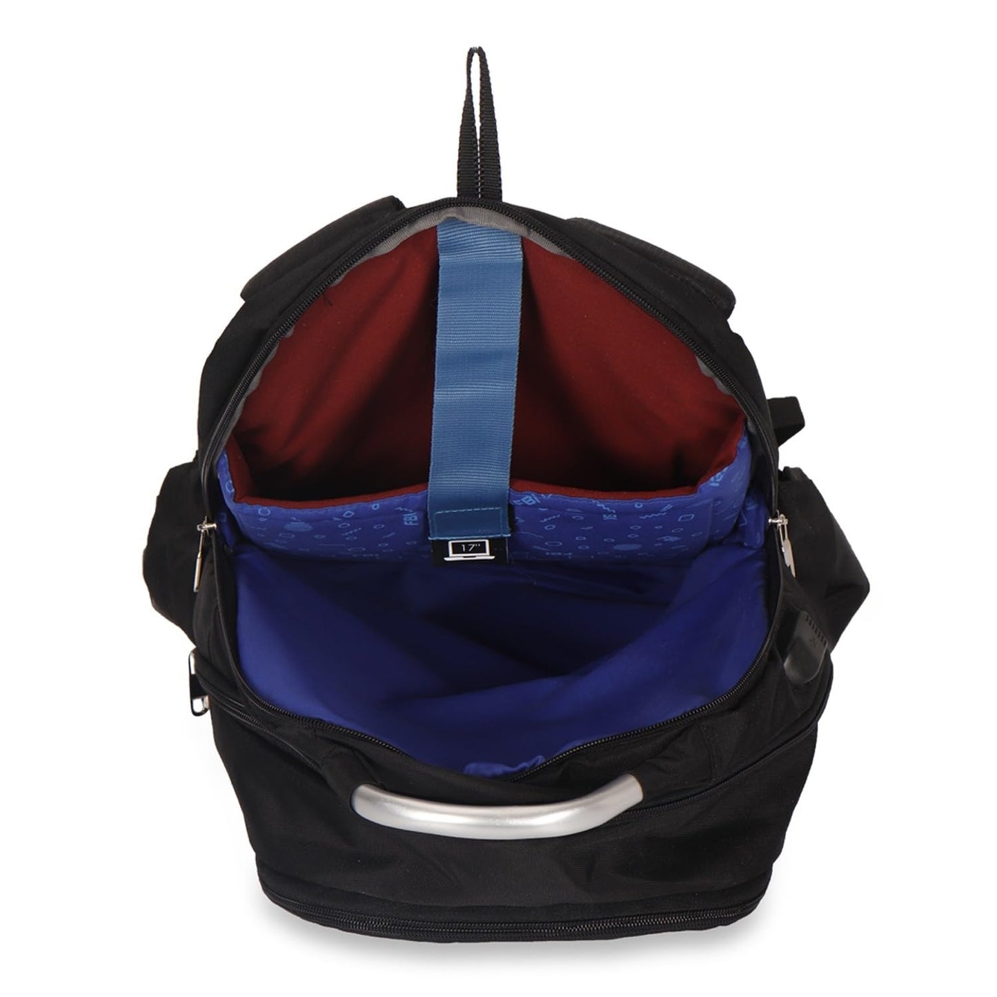 FABCO S-194-Backpack Bag 3 Compartment 3 Pockets Aluinium Handle Trolley Handle Strap With Velvet Cover Laptop Compartment