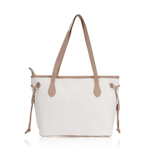 Women’s Quilted Tote Bag – Faux Leather Shoulder Handbag with Spacious Compartments & Elegant Contrast Design