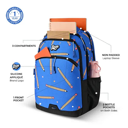Shuffle 17" Backpack – Blue-Black Gear