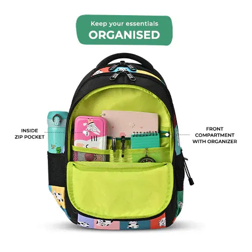 Gear Puffy 17" Backpack – Black-Green