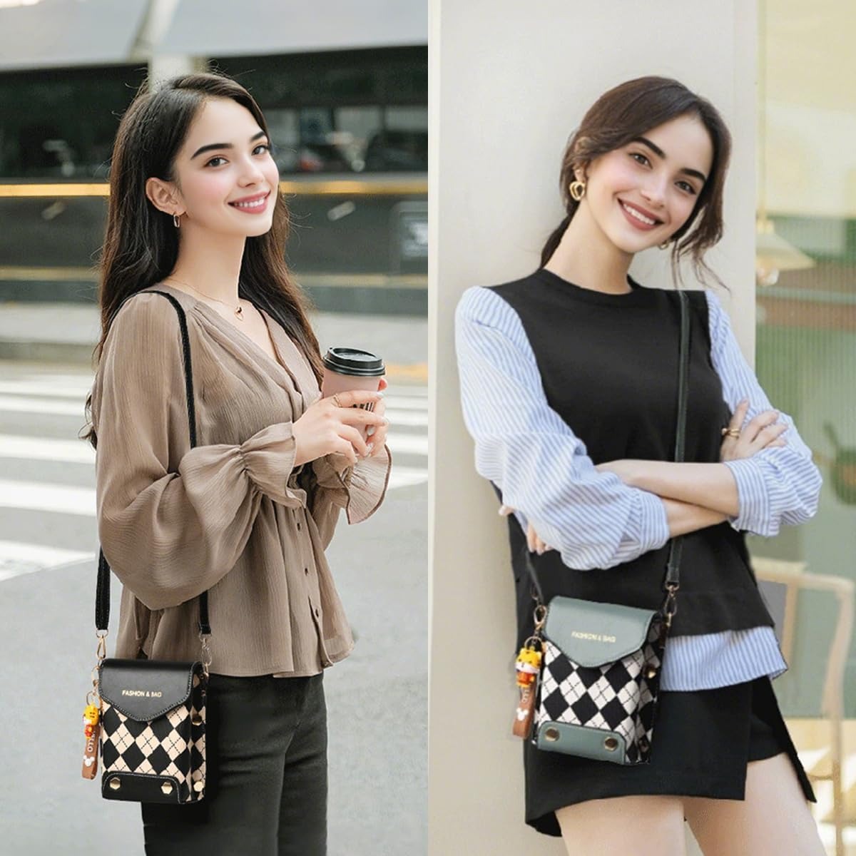 Mini Crossbody Phone Sling Bag | PU Leather Mobile Purse for Women