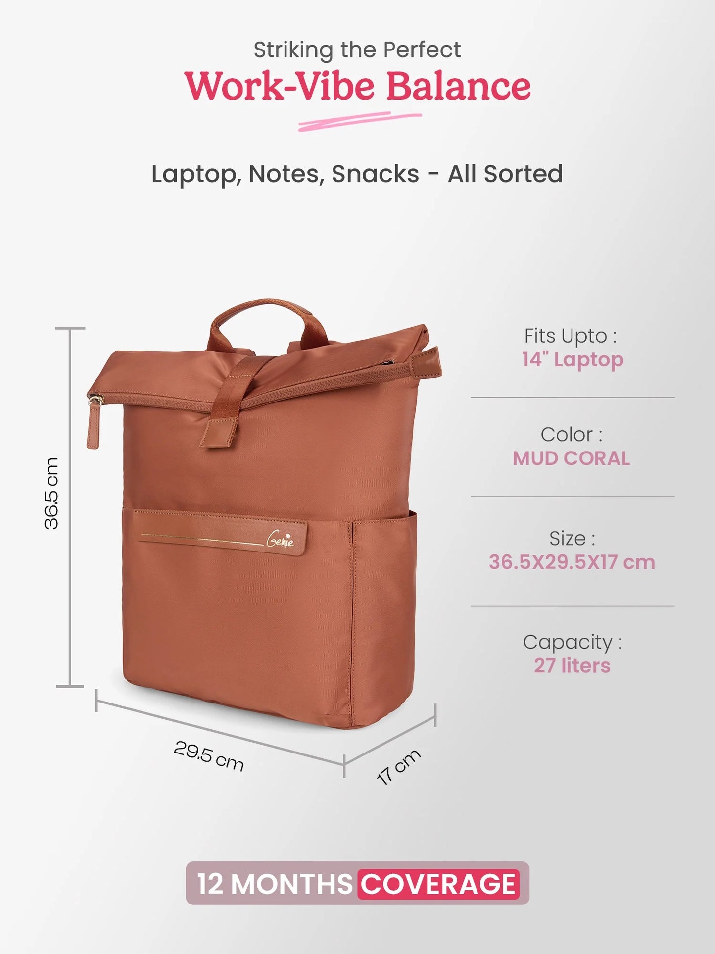 Genie Rouge Laptop Backpack