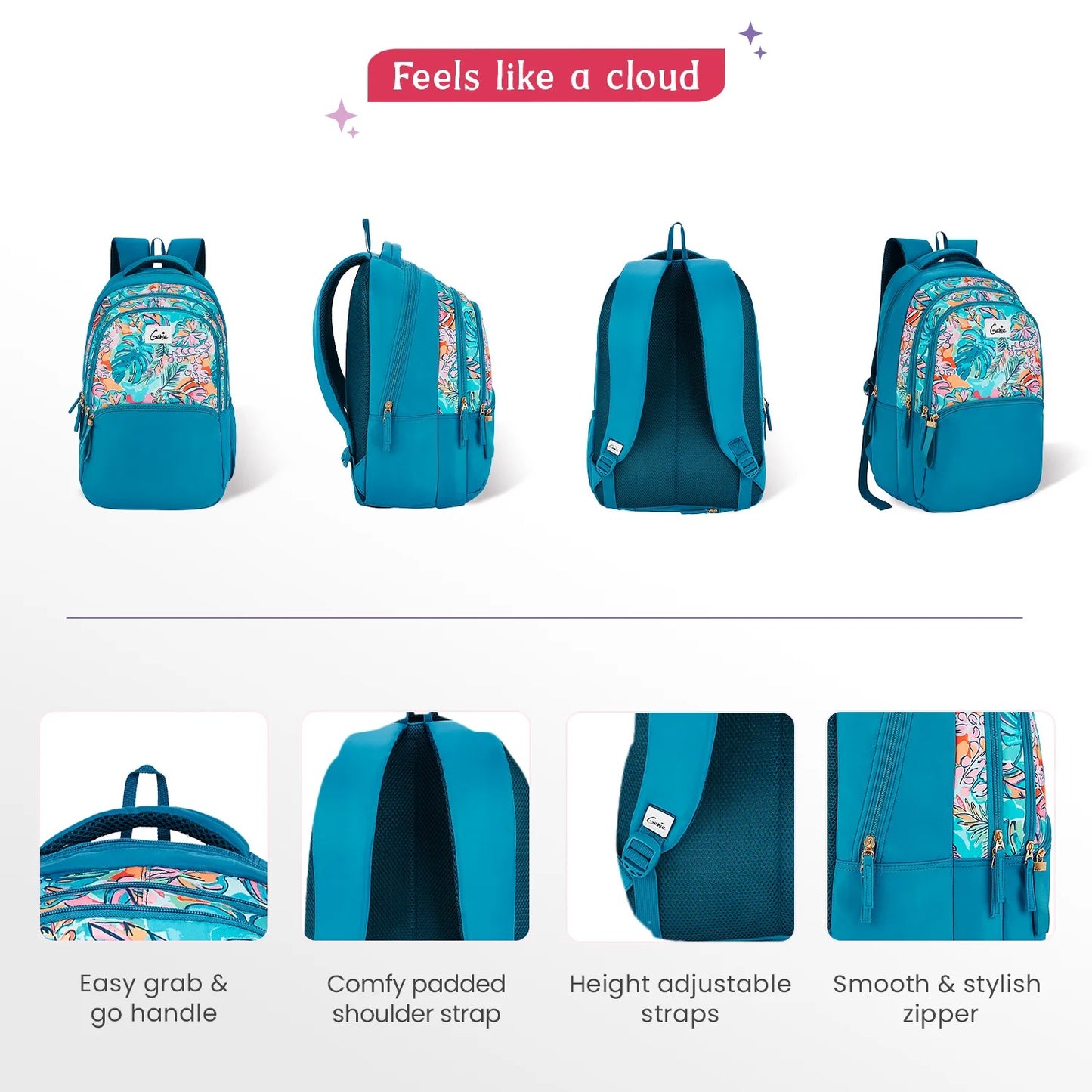 Genie Sapphire 36L Dark Green Laptop Backpack With Raincover