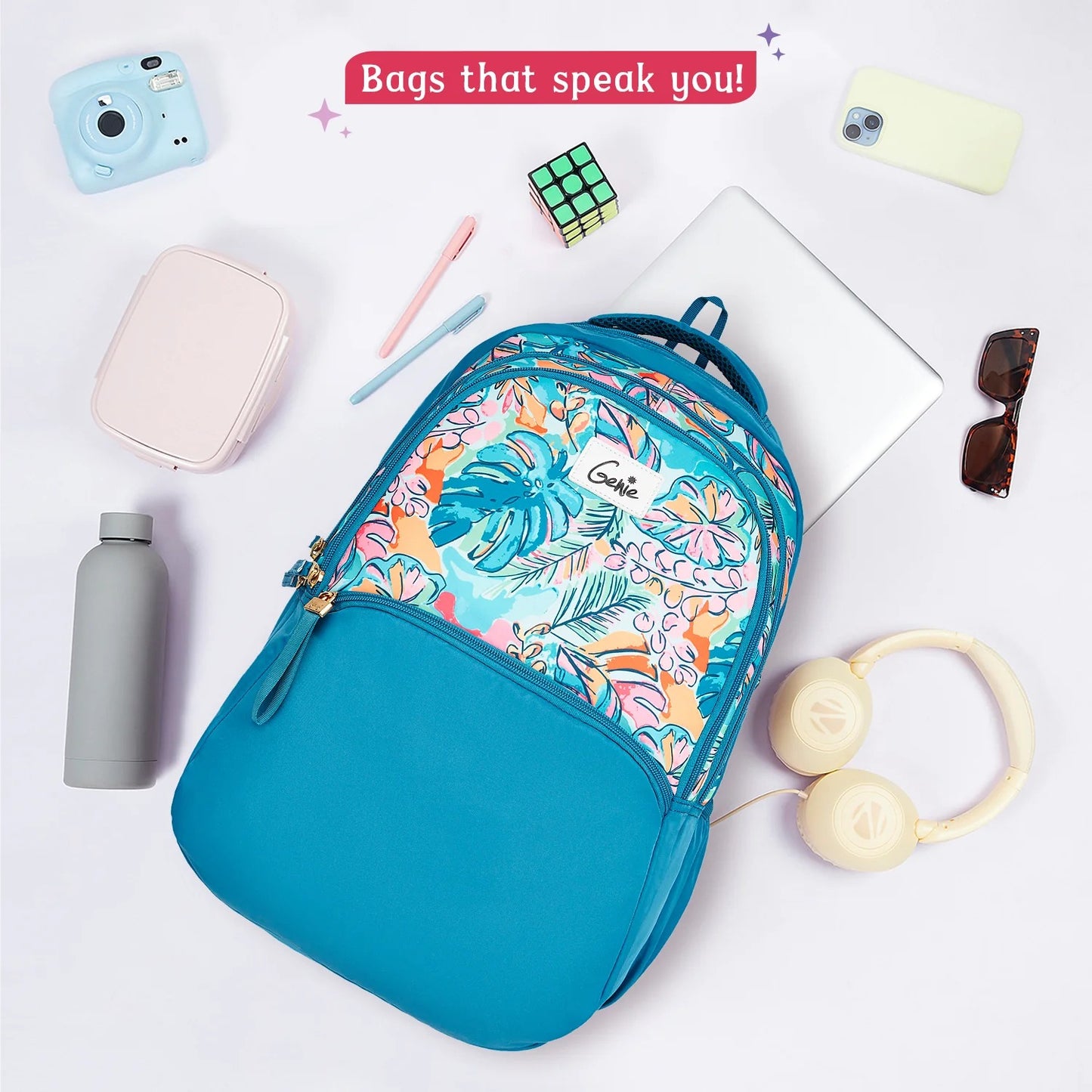 Genie Sapphire 36L Dark Green Laptop Backpack With Raincover
