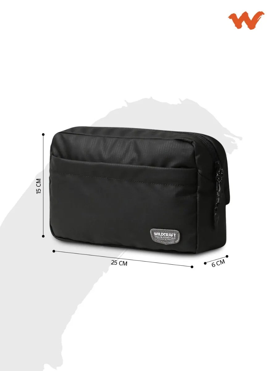 Large Travel Fanny Pack (Waist Pouch) - Black Wildcraft