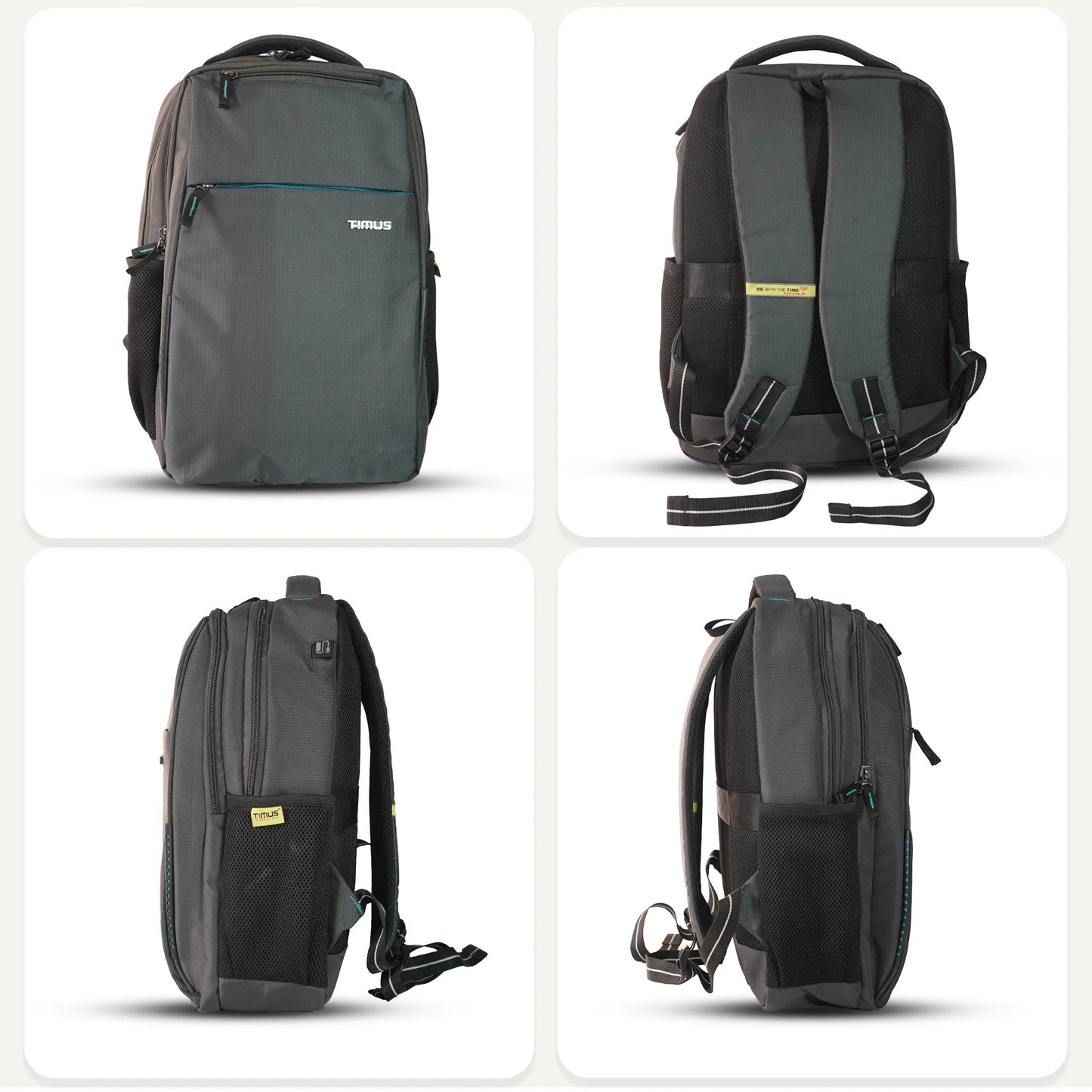 Timus Cyprus Business Smart Premium Polyester Backpack -21L | Fits Upto 15.6-inch Laptop with Ventilated Back Panel, Travel Durable Bag Ideal for Office, Travel, School
