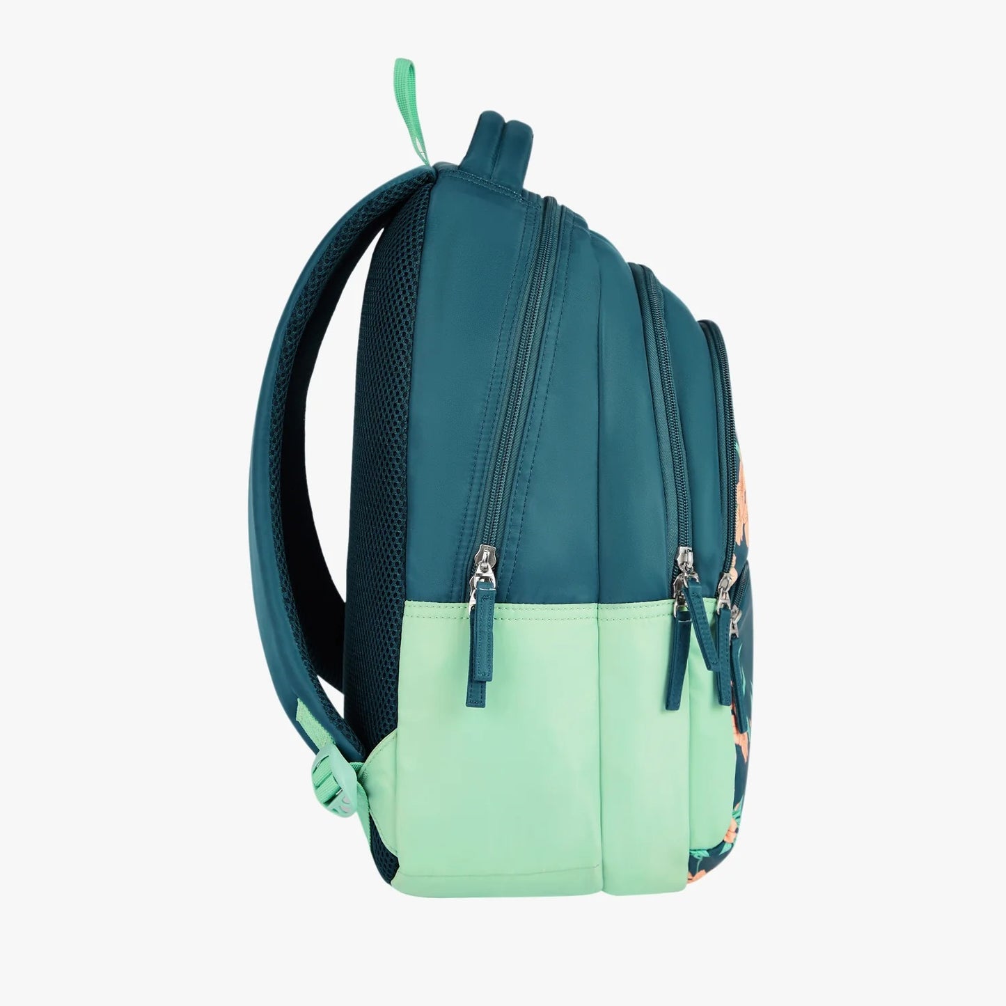 Genie Lilac 27L School Backpack (Navy Blue & Dark Green)