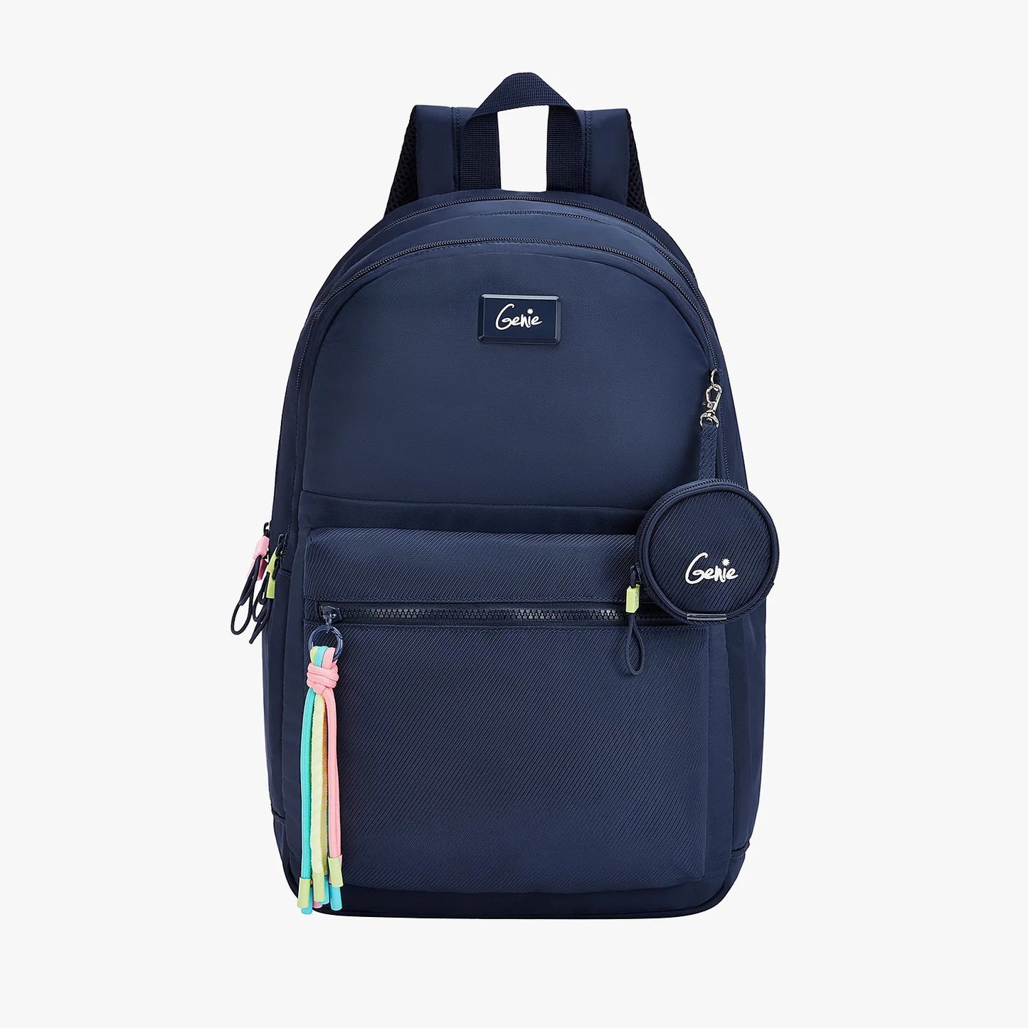 Genie Sleek 28L Navy Blue Laptop Backpack With Raincover