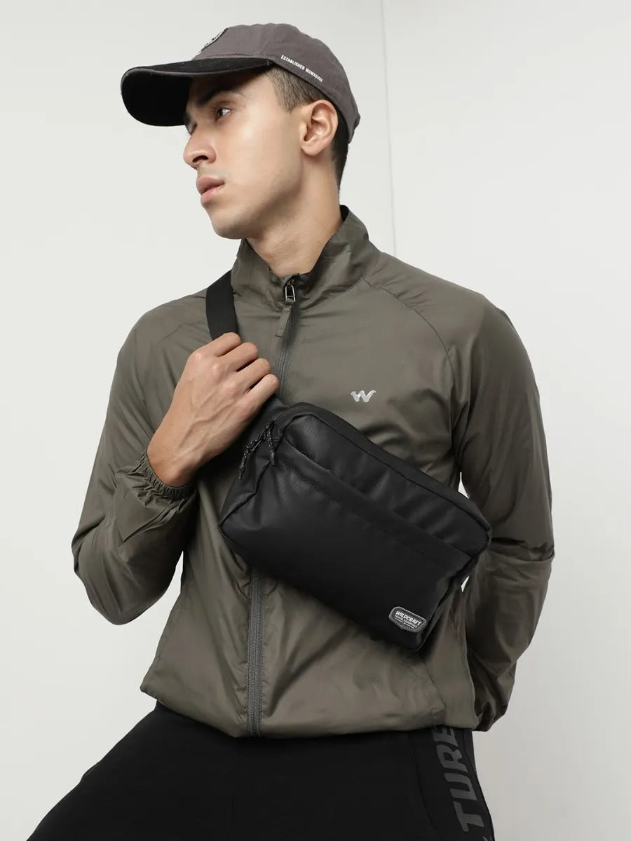 Large Travel Fanny Pack (Waist Pouch) - Black Wildcraft
