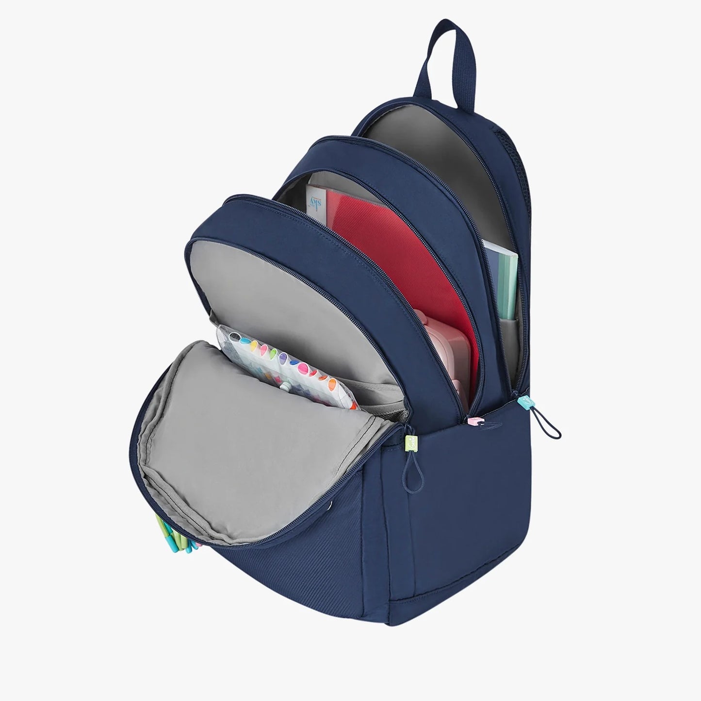 Genie Sleek 28L Navy Blue Laptop Backpack With Raincover