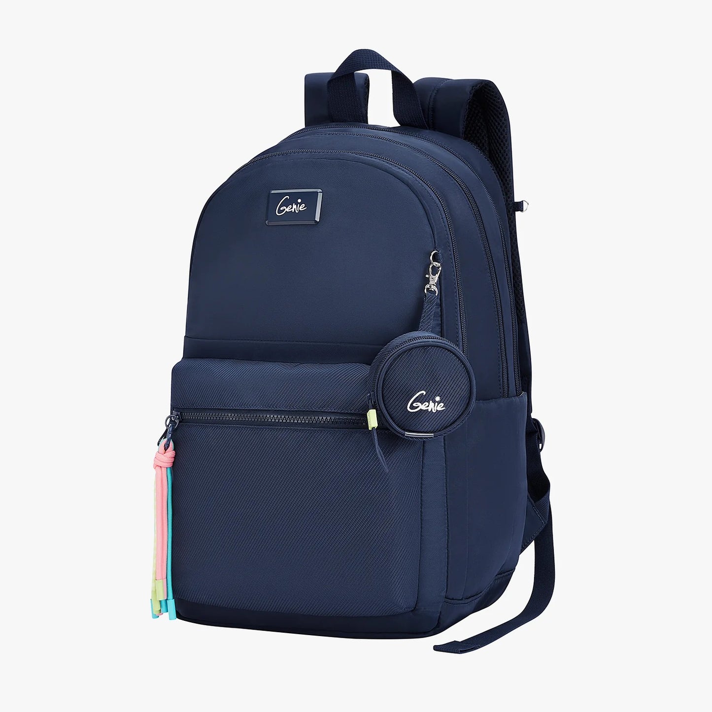 Genie Sleek 28L Navy Blue Laptop Backpack With Raincover