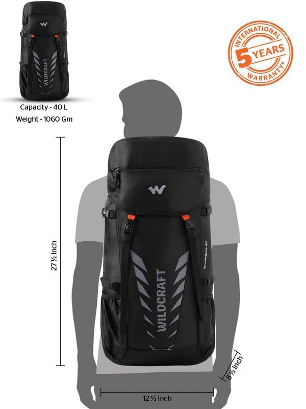 Wildcraft Travel Pro Rucksack 50 L - Black (12418)