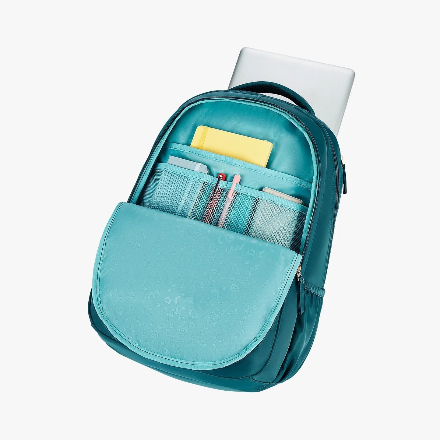 Genie ESTHER School Backpack for Girls |19 In-36 Ltr with Three Compartments, Side Pockets and Light Weight with Padded Shoulders