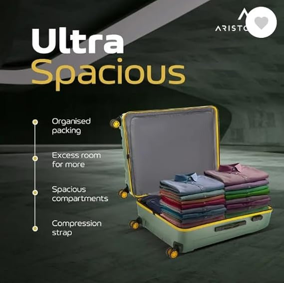 Slantz by Aristocrat – 66cm 8-Wheel Spinner Luggage with Combination Lock