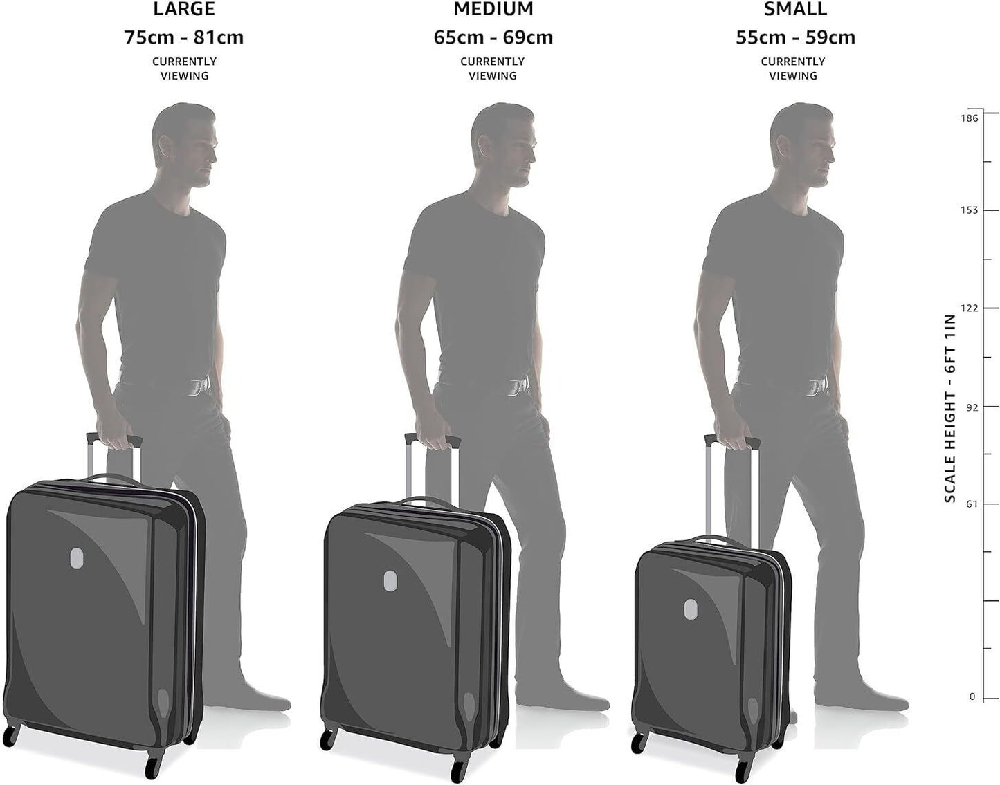 Safari Club 8W Polypropylene Luggage Set of 3 – Teal