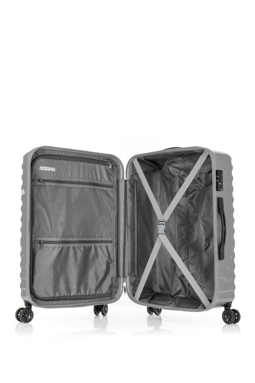 American Tourister SkyBridge ABS Hard-Sided 8-Wheel Spinner Check-in Luggage – 28" (Silver)