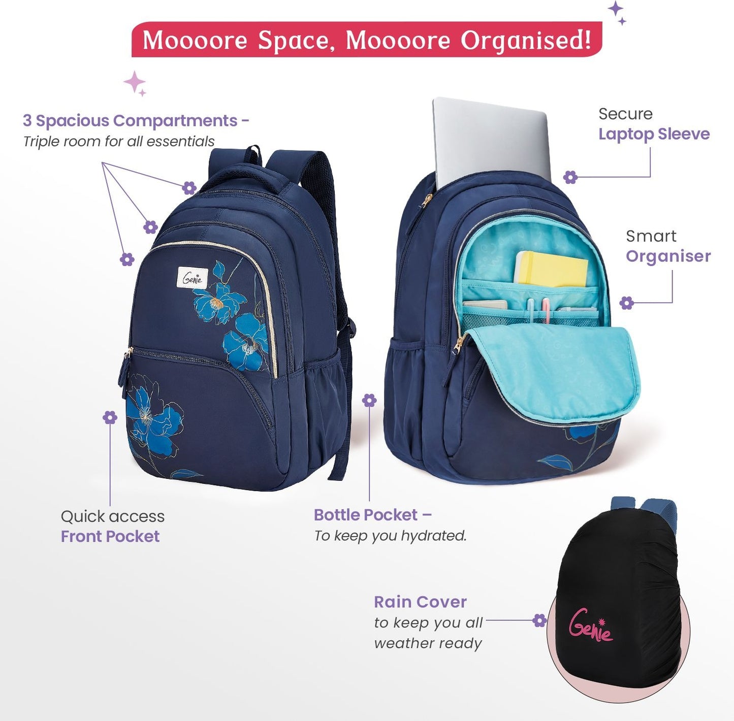 Large 36 L Laptop Backpack GLEAM (Blue)