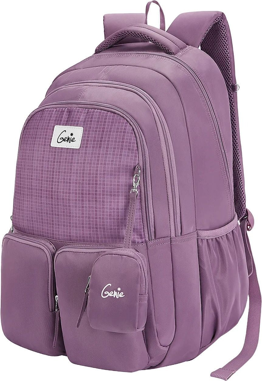 Genie ARIANA Wine School Backpack for Girls |19 In-36 Ltr with Three Compartments, Side Pockets and Light Weight