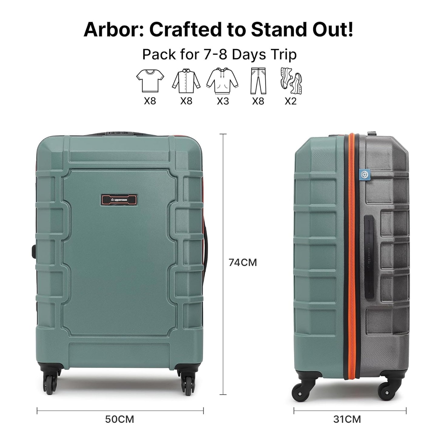 Uppercase Arbor Large Sustainable Hardside Luggage
