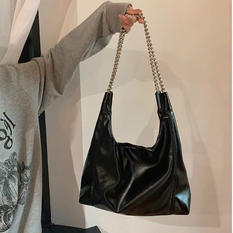 Trendy Fresh & Sweet PU Tote – Big Size Everyday Bag - Chain Sling Bag