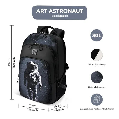 Gear Art Astronaut 19" Backpack – Black-White & Black-Grey