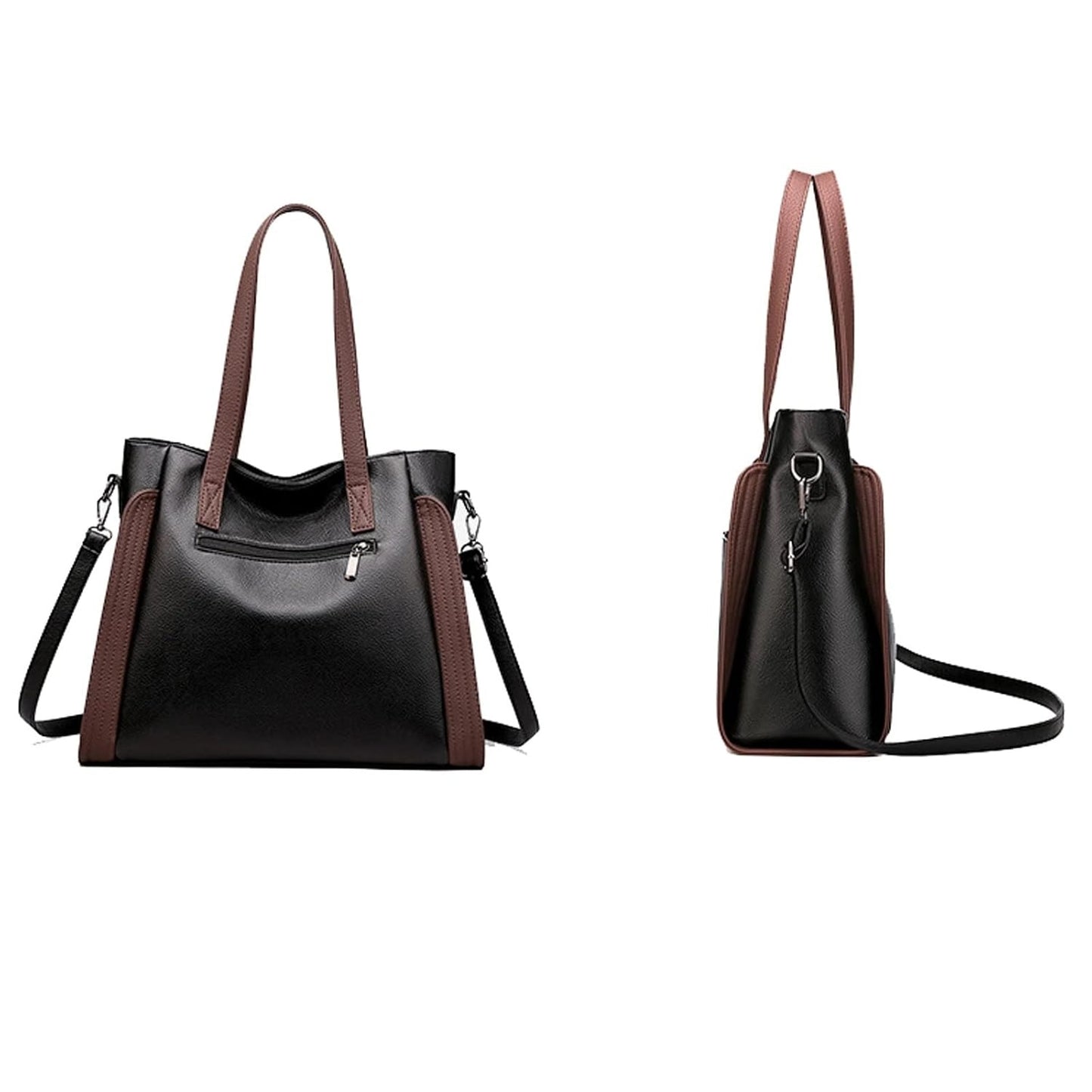 Women’s Faux Leather Tote Handbag – 2-in-1 Shoulder Bag & Crossbody (Wedding & Everyday Use)