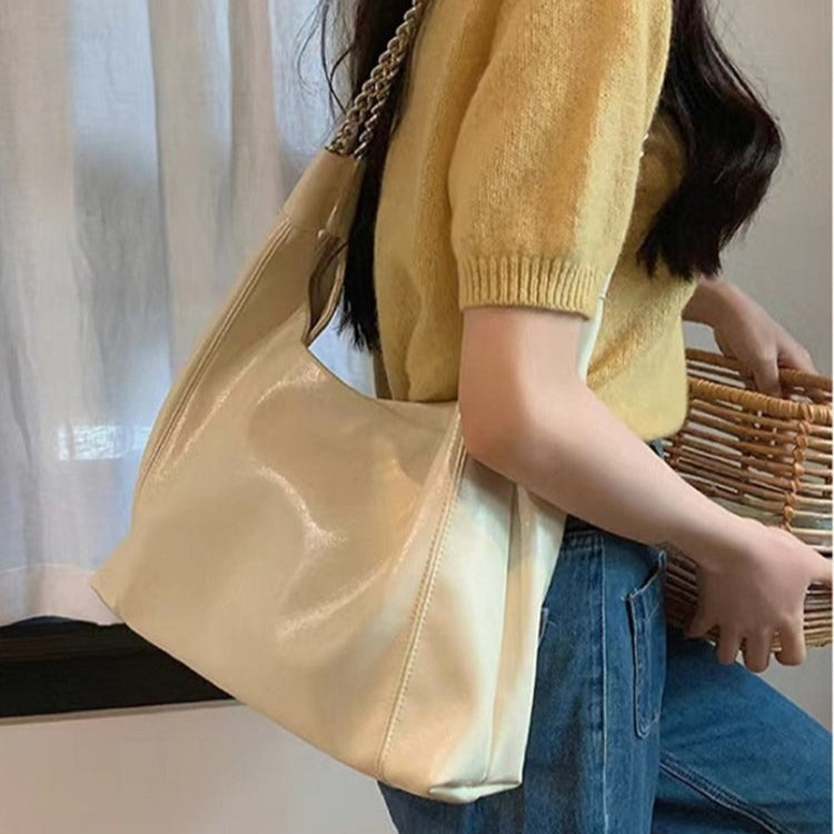 Trendy Fresh & Sweet PU Tote – Big Size Everyday Bag - Chain Sling Bag